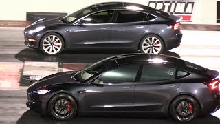 New Tesla Model 3 vs older model 3 [upl. by Arerrac]