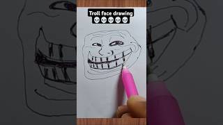 Troll face drawing shorts viralshorts trollface memes satisfying [upl. by Luwana]