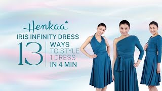 13 Ways to Wear a Long Sleeved Multiway Convertible Infinity Dress HENKAA IRIS [upl. by Nagiem616]