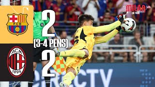 Jović amp Pulisic score Torriani saves in Baltimore  Barcelona 22 34 PENS AC Milan  Highlights [upl. by Deeas]