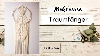 DIY Makramee Traumfänger Tutorial Dreamcatcher [upl. by Woody]