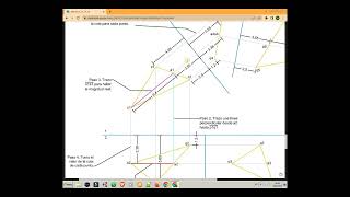 Tutorial geometría descriptiva 8  Filo y verdadera forma de un plano [upl. by Annonyw]