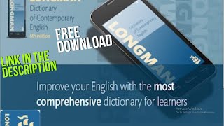 Longman dictionary 6th Edition free download for android No ACTIVATION required Simple and quick [upl. by Inafetse]