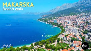 Makarska Croatia 4K  Makarska Riviera Walking Tour 2024 [upl. by Adall]