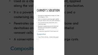 Carnoy’s Solution  Enucleation of cyst neetmds [upl. by Dadinirt]