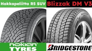 Nokian Hakkapeliitta R5 SUV vs Bridgestone Blizzak DM V3 [upl. by Rosmarin]