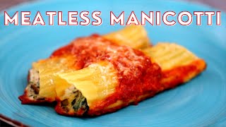 Baked Manicotti with Spinach Ricotta and Mushrooms  Dinner Recipes [upl. by Ymmit834]