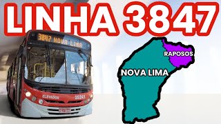 Linha 3847  Raposos  Nova Lima [upl. by Nabal17]