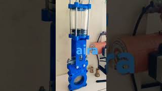 Pneumatic cylinder operated Knife gate valve rajkot shorts short youtube youtubeshorts [upl. by Dnaleel]