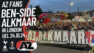 🔴⚪️ AZ ALKMAAR BENSIDE ULTRAS IN LONDON vs TOTTENHAM 241024 EUROPA LEAGUE fans uel spurs [upl. by Callie]