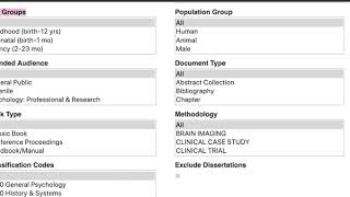 PsycINFO Search Features [upl. by Ettezzus]