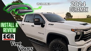 BudgetFriendly UpgradeEGR Window Visors on my 2024 Chevy Silverado 2500HD [upl. by Anirehtac]