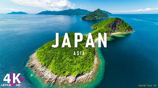 FLYING OVER JAPAN 4K Video UHD  Peaceful Music With Beautiful Nature Video For Relaxation [upl. by Homer]