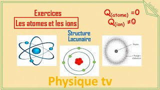 Atomes et ions Exercices corrigés 3 année collège [upl. by Pitt867]