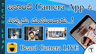 Best Funny Camera App  Beard Camera Live  ADD Beard to Your Face  Telugu [upl. by Ladnik]