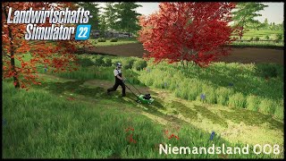 Lets Play LS22 Deutsch Niemandsland 🚜🌻🌾 008  Rasenmäher ausprobieren [upl. by Tap]