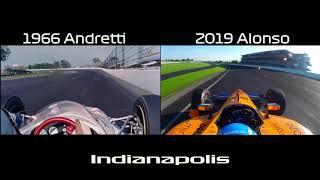 Indycar  1966 Andretti vs 2019 Alonso  Then vs Now [upl. by Kirstin576]