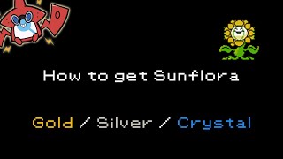 How to get Sunflora in Pokemon GoldSilverCrystal 192 [upl. by Negroj106]