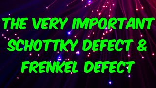 Lecture27 on Schottky defect amp Frenkel defect by Prawesh Kumar [upl. by Namad]