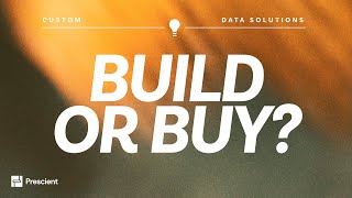 Prescient Internal industrial data solution  Hybrid build and buy model [upl. by Akel909]