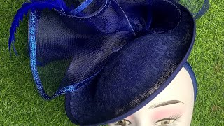 How to make a fascinator with crinoline design and carved feathers [upl. by Lamrej488]