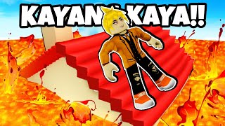 RUN THE FLOOR IS LAVA IN ROBLOX Tagalog [upl. by Ramled648]