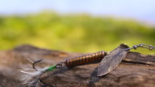 Copper Hornet Spinner with a free wing  Making fishing lure [upl. by Loralee]