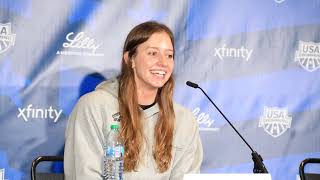 Kate Douglass amp Alex Walsh FULL 200 IM Press Conference [upl. by Kurman233]