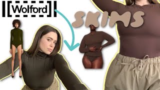 WOLFORD BODYSUIT AND SKIMS TRY ON HAUL [upl. by Drawdesemaj]