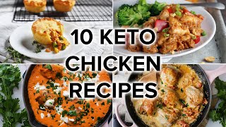 10 Delicious Keto Chicken Recipes to Keep You on Track [upl. by Nimrahc]