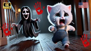 🔥Orphaned Kitten Chased by a Ghost – An Unbelievable Twist🔥cat ai catlover catvideos cutecat [upl. by Lola]