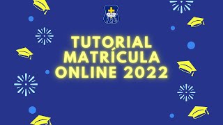 Tutorial Matricula 2022  Plataforma Matrícula [upl. by Vera498]