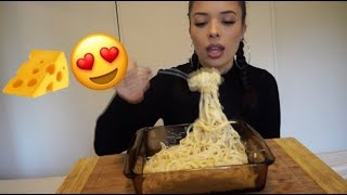 Creamy fettuccine alfredo mukbang eating show [upl. by Walls]