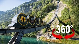 Fahre mit der steilsten Standseilbahn der Welt I 360GradVideo [upl. by Bomke]