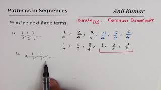 Pattern in Sequence with Fractions Find Next 3 terms [upl. by Urbanus]