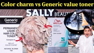 Wella color charm toner vs Generic value toner T28 [upl. by Abert]