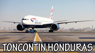 HARD LANDING Very Low befaore Landing BRITISH AIRWAYS AIRBUS A320 at Toncontin Honduras Airprot [upl. by Haile521]