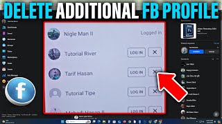 How to Delete an Additional Facebook Profile PC or Laptop  Facebook Create Another Profile Remove [upl. by Wadlinger]