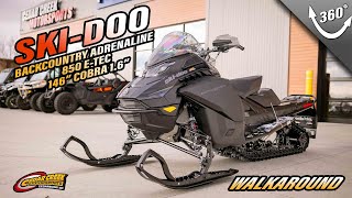 Walkaround  2025 SkiDoo Backcountry™ Adrenaline® 850 ETEC 146 ES Cobra 16 Black [upl. by Elyod]