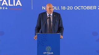 Conferenza stampa  Riunione Ministeriale G7 Difesa [upl. by Festatus]