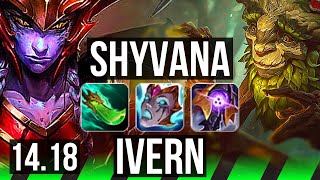 SHYVANA vs IVERN JGL  10313 1000 games  NA Master  1418 [upl. by Kendy]