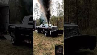 automobile duramax dieselcreek coldstart burnout dieselrx dieselsindarkcorners boosted [upl. by Maighdiln]