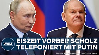 RUSSLAND Olaf Scholz telefoniert erstmals seit zwei Jahren mit Wladimir Putin [upl. by Aihsatal]