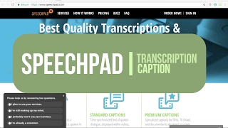 SpeechPad  Transcribing amp Captioning  speechpadcom VS revcom [upl. by Laith]