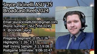 Jayce Cicinelli 2024 Broadcast Reel [upl. by Aicilev]