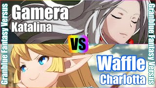 GBVS 4K Granblue Fantasy Versus Rank match Gamera Katalina vs Waffle Charlotta [upl. by Bronwen729]