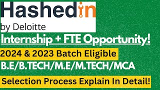 Hashedin By Deloitte Off Campus Recruitment drive 2024 amp 2023 Students Eligible 🔥🔥 [upl. by Cirenoj972]