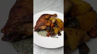 Roasted Spatchcock Chicken and Vegetables cooking food foodshorts shorts [upl. by Lowndes]