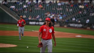 Cincinnati Reds Spring Breakout Game vs Texas Rangers March 14 2024 Rhett Lowder Cam Collier [upl. by Canada]