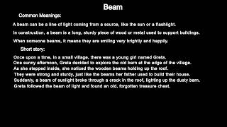 Beam A Word with Many Meanings [upl. by Audrye568]